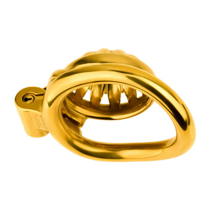 Sunflower Inspired Stainless Steel Chastity Cage – Floral Design | 4 Ring Sizes