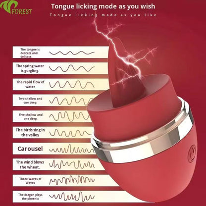 Tong-likkende vibrator – 10 likstanden, clitoris-flick-speeltje