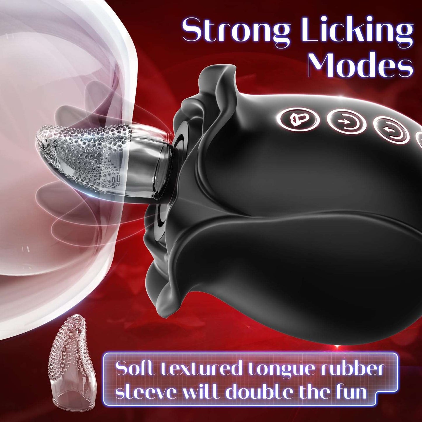 3 in 1 Sucking &Licking Rose Vibrators