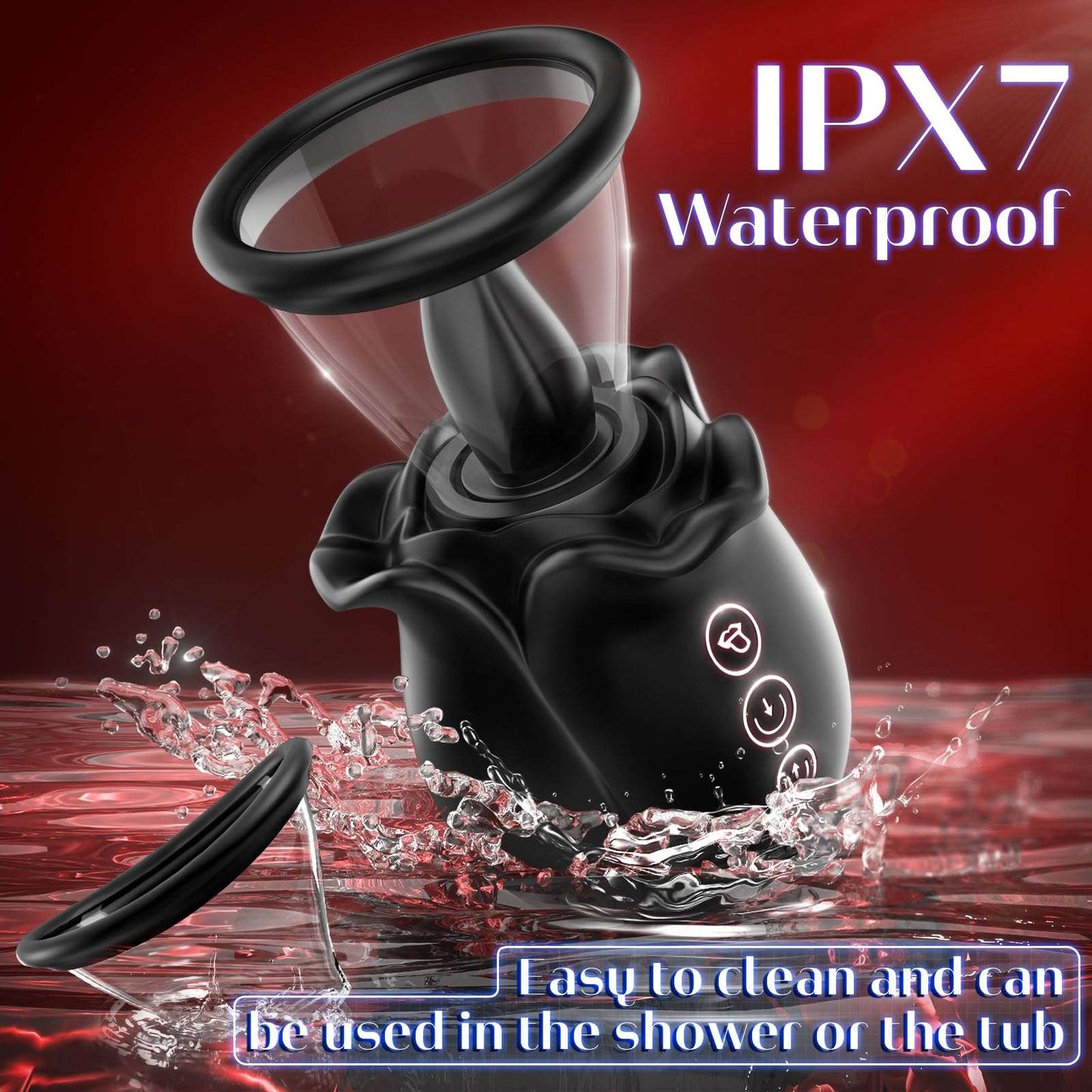 3 in 1 Sucking &Licking Rose Vibrators