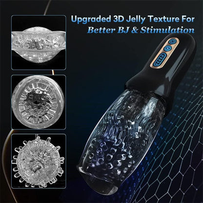 Male Multifunctional Gawk Gawk 3000 MAX Rotating Vibrating Telescopic Blowjob Masturbator