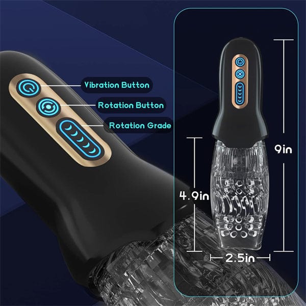 Male Multifunctional Gawk Gawk 3000 MAX Rotating Vibrating Telescopic Blowjob Masturbator