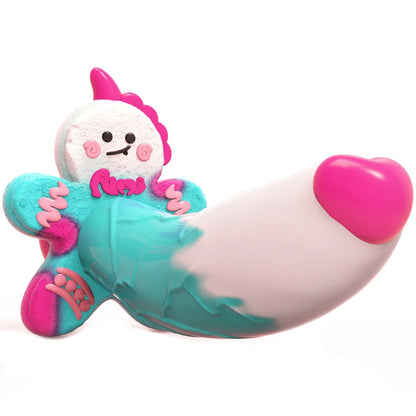 姜饼人手动推杆硅胶假阳具 带吸盘 女性成人玩具 圣诞款