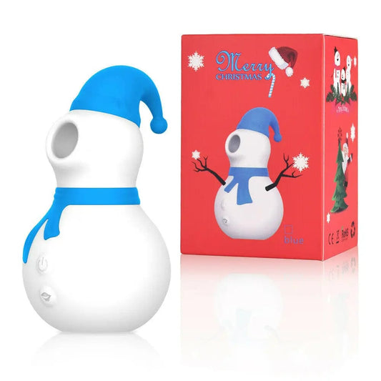 snowman clitoral suction vibrator blue 10 modes 100% waterproof disguise gift