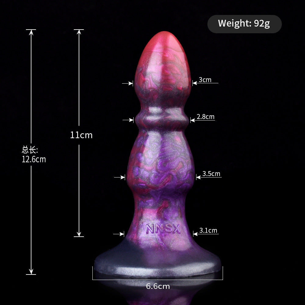 Liquid Silicone Backyard Masturbation Going Invisible Wearing Orgasm Sex Toys Small Anal Plug