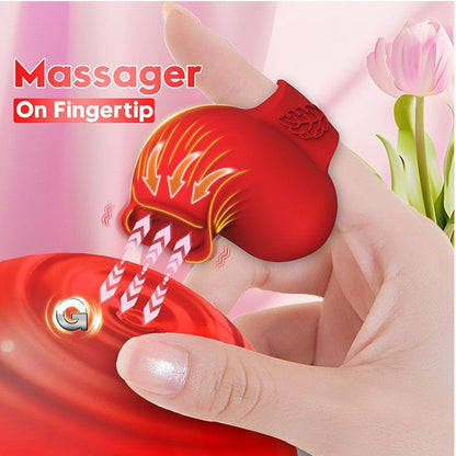 Mini Rose Finger Vibrator Clitoral stimulation for Couples flirting