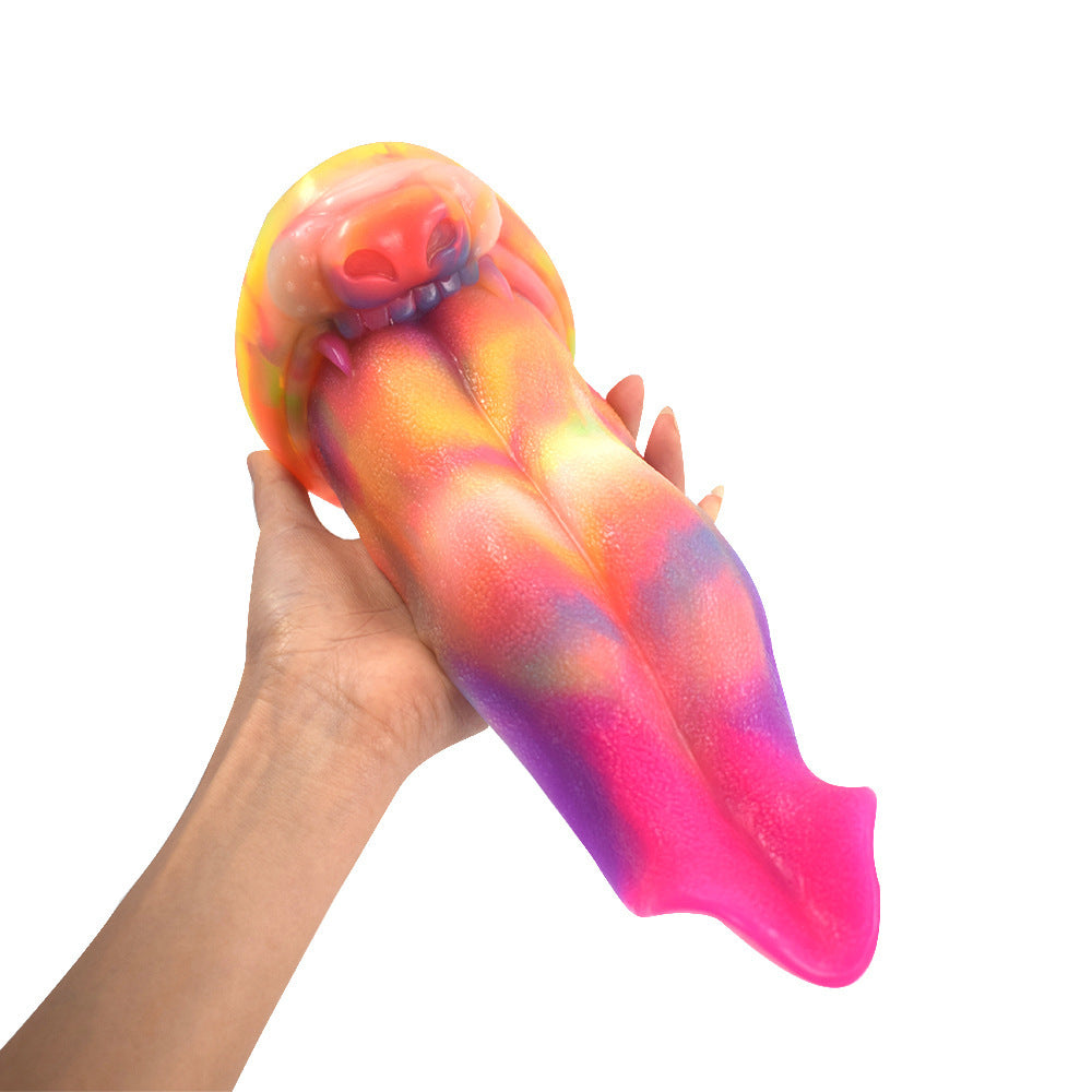 Animal Simulation Tongue Alien Masturbation Dildo Luminous Anal Plug Silicone Tongue Licking Dildo