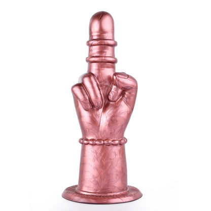 Middle finger penis anal plug colored silicone manual thruster stick flirting men and women masturbation