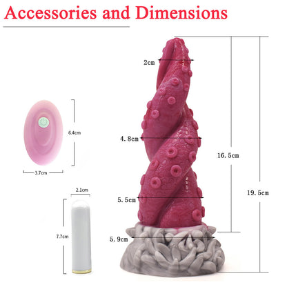 Electric masturbator massage anal plug dual-purpose silicone penis vibrator tentacle octopus foot