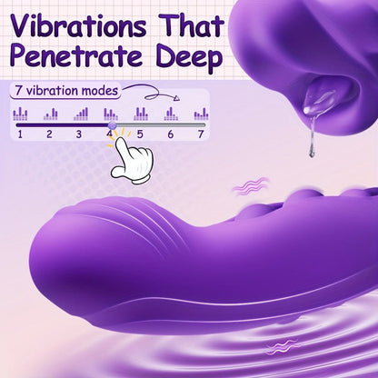 Rose Muncher Clitoris Biting Rolling Ball G Spot Vibrator