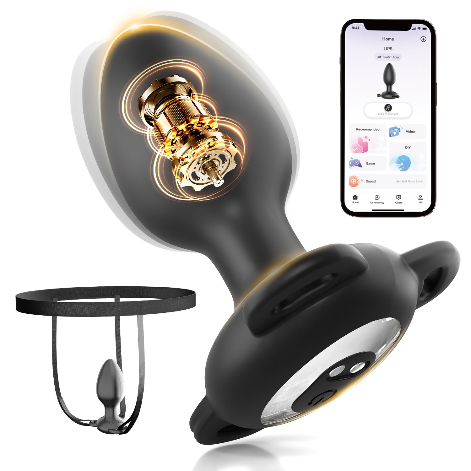 Barnes wears an anal plug app, vibration for remote control of anal stimulation and pleasure supplies, outing toys