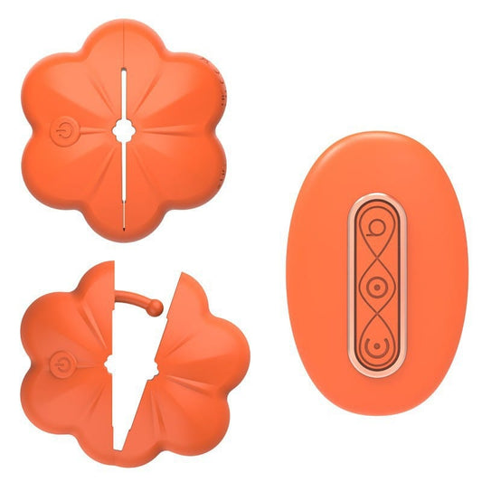 orange remote control waterproof nipple clamp vibrator