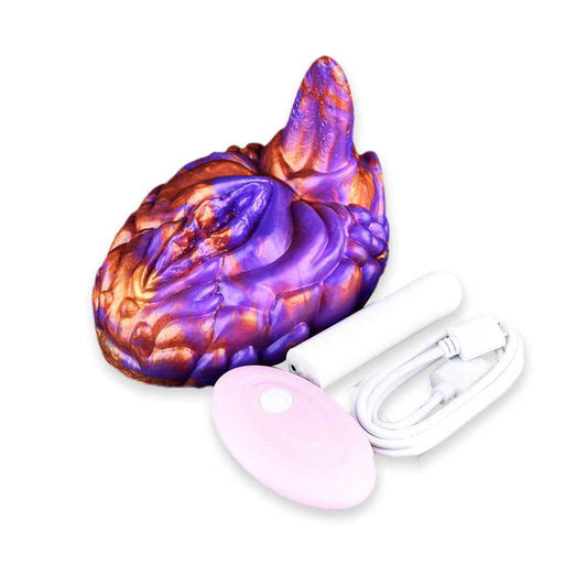 rainbow marbled silicone clitoral grinding pad with raised curved tip