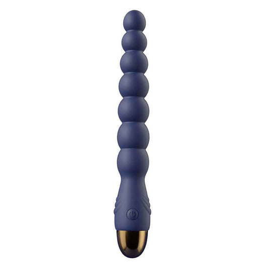 7-Bead Anal Vibrator – 10 Vibration Modes, 18.8cm, Splash-Proof, USB Rechargeable