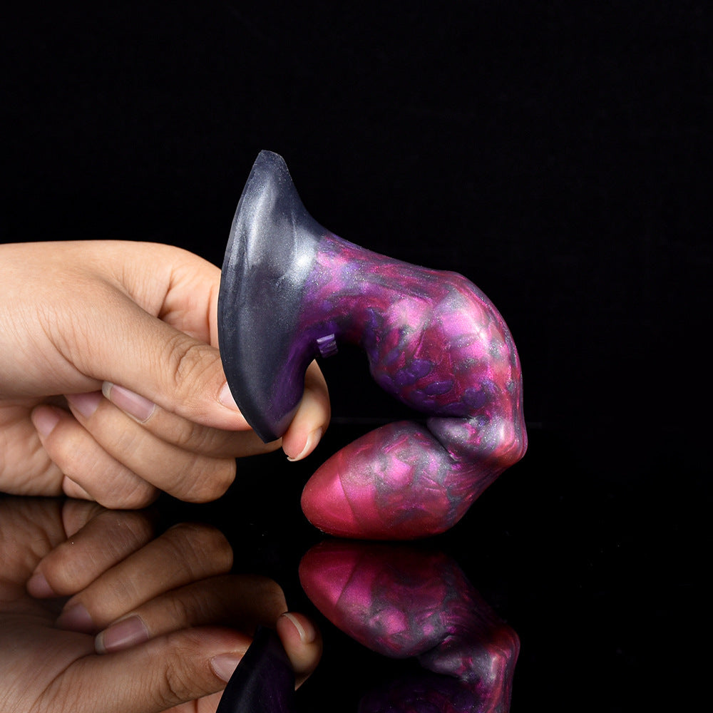 Liquid Silicone Backyard Masturbation Going Invisible Wearing Orgasm Sex Toys Small Anal Plug