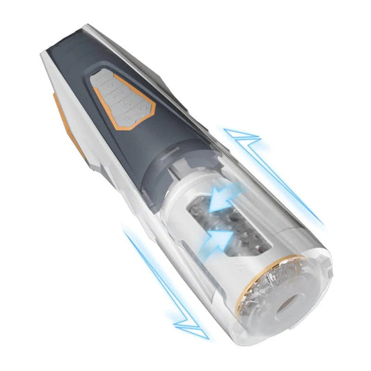 White Thrusting Rotating Auto Multi-Function Male Masturbator