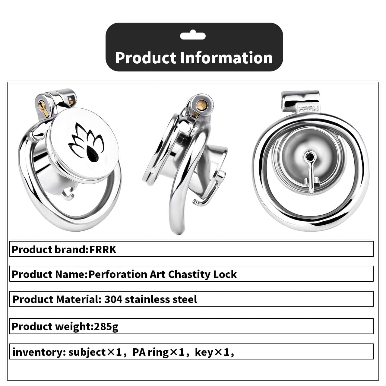 Flat Chastity Cage Chastity Belt