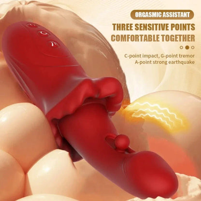 2 In 1 Realistic Lip Slipping G Spot Vibrator
