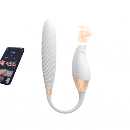 Clitoral Suction Telescopic Vibrator – 12 Modes, 3 Interchangeable Heads, Heating, IPX7
