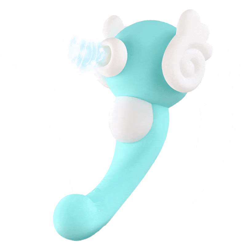 Sky Blue Sucking G-Spot Vibrator – 10 Modes, Clitoral Suction