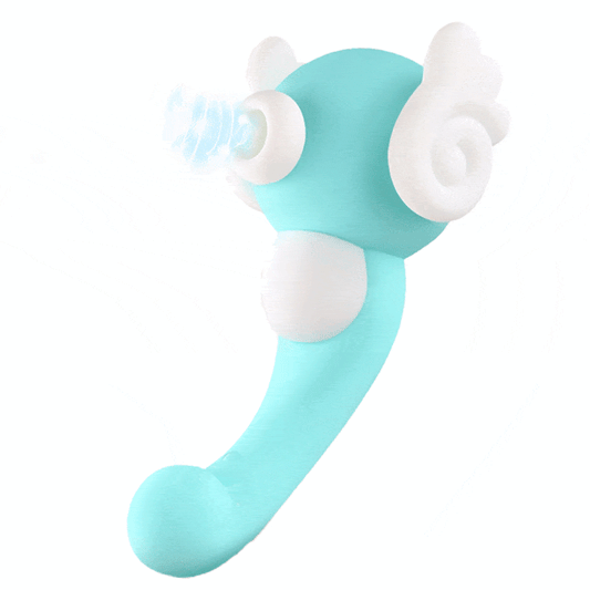 Sky Blue Sucking G-Spot Vibrator – 10 Modes, Clitoral Suction