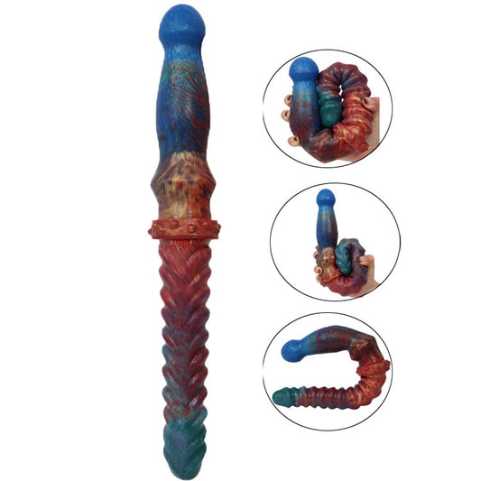 Streamer Liquid Silicone Double-Ended Dildo – flexible, anal plug compatible
