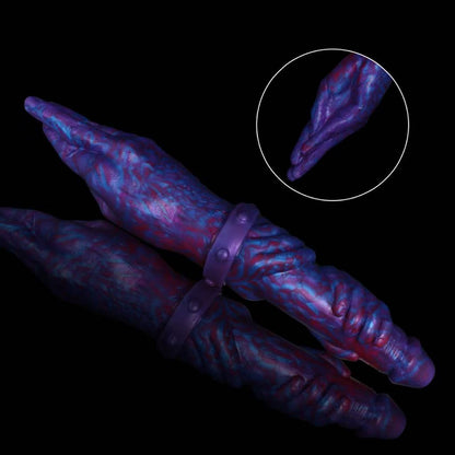 Double-headed penis androgynous palm animal dildo double-headed dragon sex toy anal plug