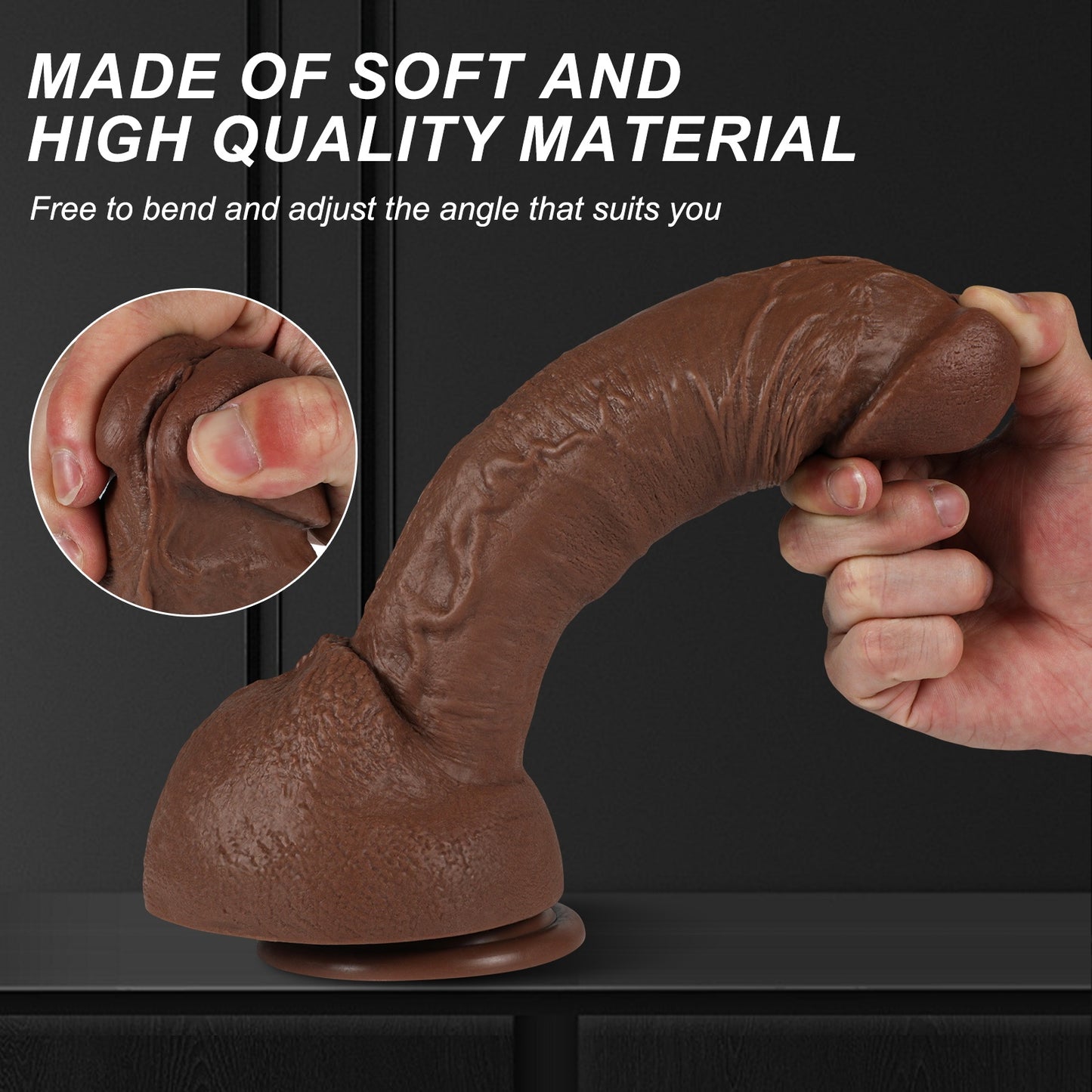Realistic Silicone Dildo with Strong Suction