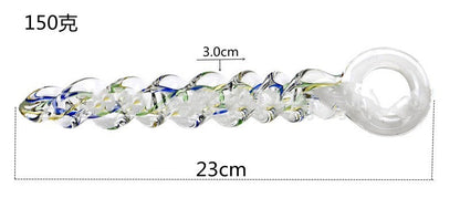 Rotating Glass Women's Butt Plug