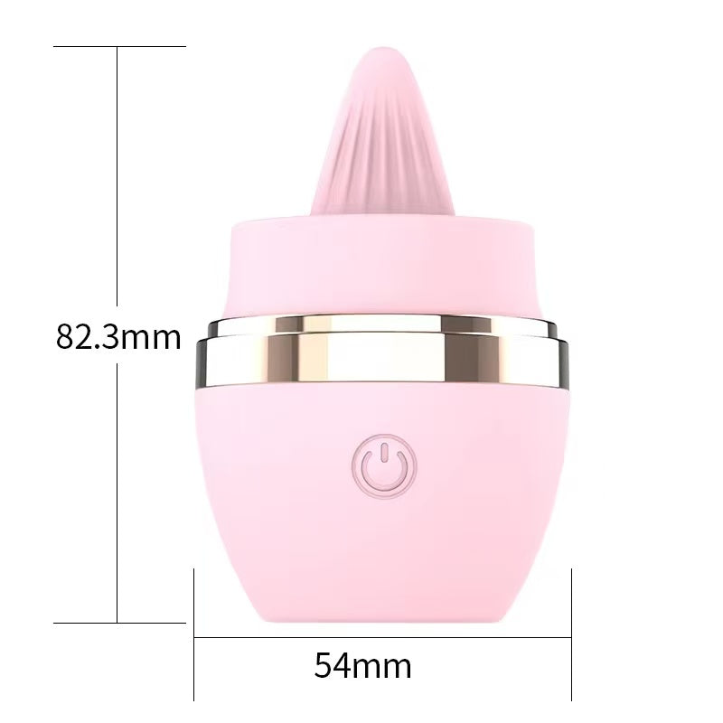  size diagram showing the tongue vibrator at 82.3mm tall and 54mm wide