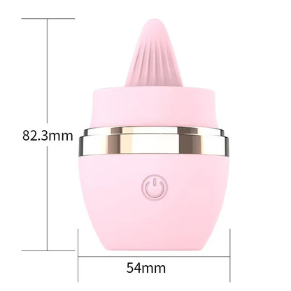  size diagram showing the tongue vibrator at 82.3mm tall and 54mm wide
