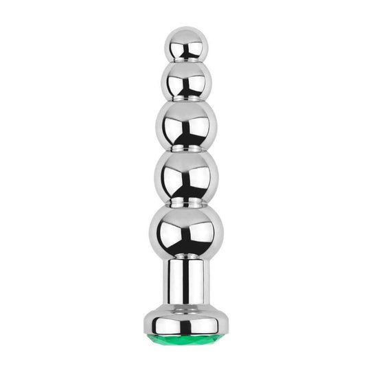 Iron Tree Metal Anal Plug – Silver, Blue Base, Massage & Stimulation Toy