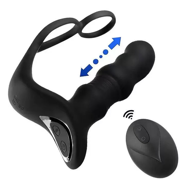 9-Frequency Remote Control Anal Vibrator with Cock Ring – Prostate Massager & Delay Ring