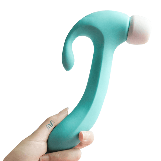hammer vibrator blue 4-in-1 suction slapping rabbit ear vibration detachable head