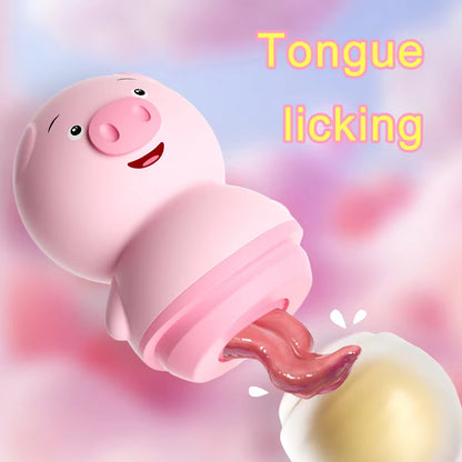Tongue Licking Pig Clitoral Vibrator – Rechargeable & Battery Versions, Waterproof