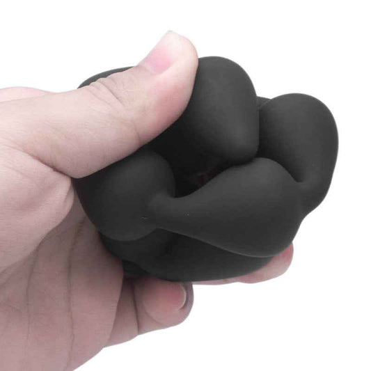 Black Silicone Couples Interaction Toy – 166g, Soft Body-Safe, Adult Play