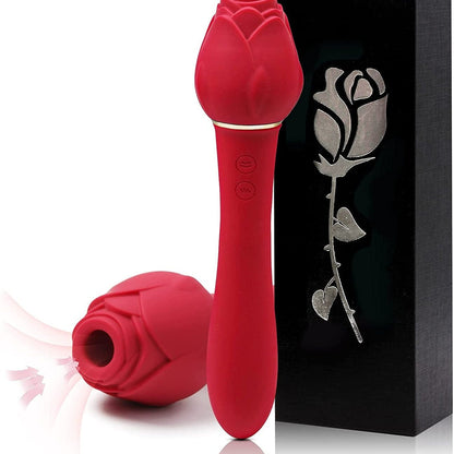 Rose Sucking G-Spot Vibrator Clit Sucker Nipple Toy