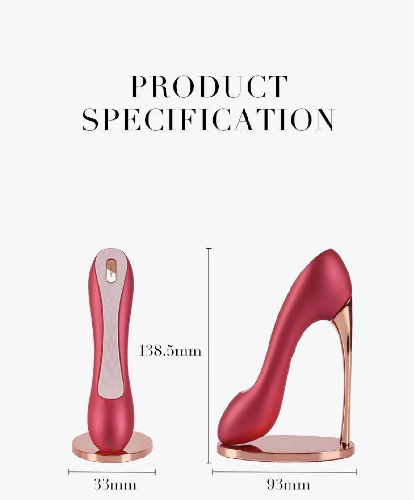 High Heel Clitoral Vibrator – 3 Suction & 5 High-Frequency Vibration Modes, Disguise Design