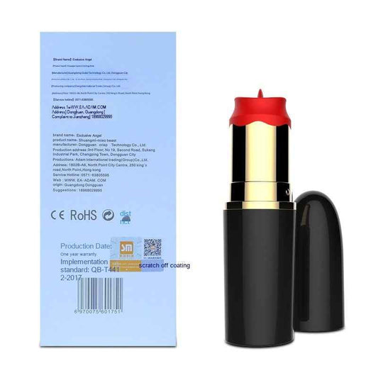 Red ABS Tongue Licking Disguise Egg Vibrator – Battery Powered, Discreet Design