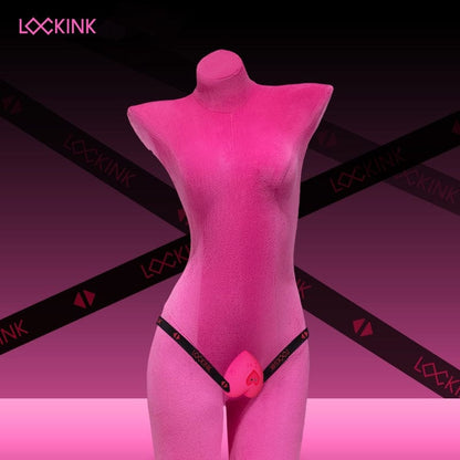 Lockink Pink Love-shaped Wearable Clitoral Suction Vibrator With Remote Control