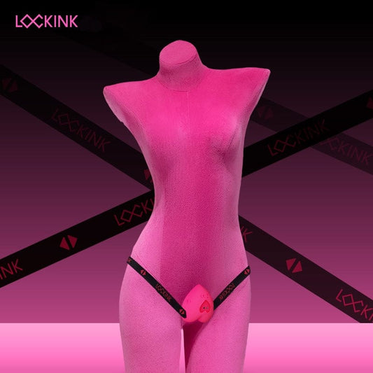 Lockink Pink Love-shaped Wearable Clitoral Suction Vibrator With Remote Control