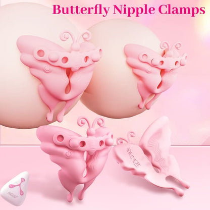 Butterfly Invisible Wearable Nipple Clamp Vibrator