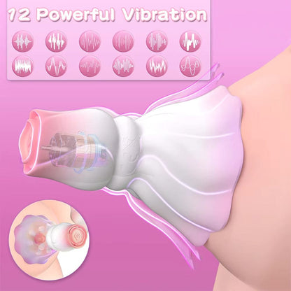 Rose Nipple Stimulation Vibrators Manual Sucking Teasing Nipple Toy