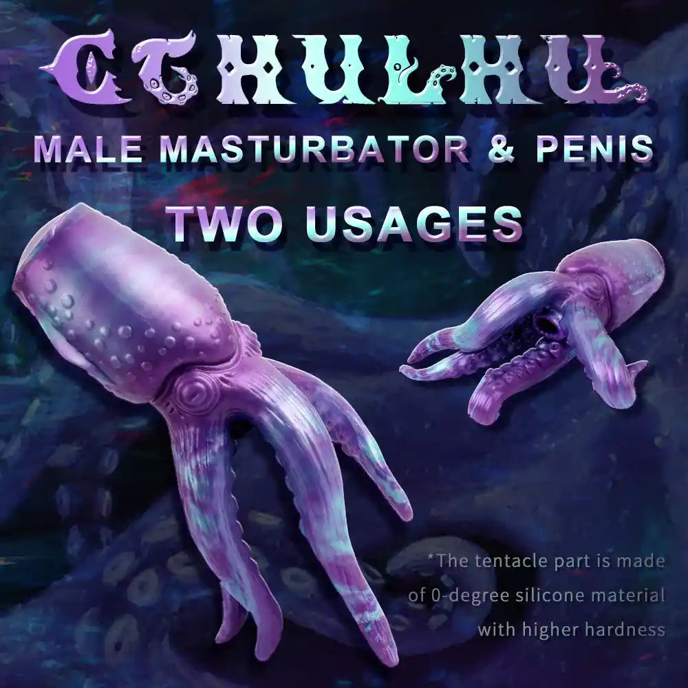 Masturbador de Silicone Monstro Polvo Cthulhu – Tentáculo Duplo