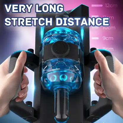 dual handle motorized stroking machine with adjustable 8cm to 12cm stretch distance held by both hands