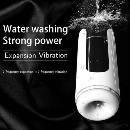 Masturbador Masculino Totalmente Automático – 7+7 Modos, Aquecimento, Som, 1500mAh