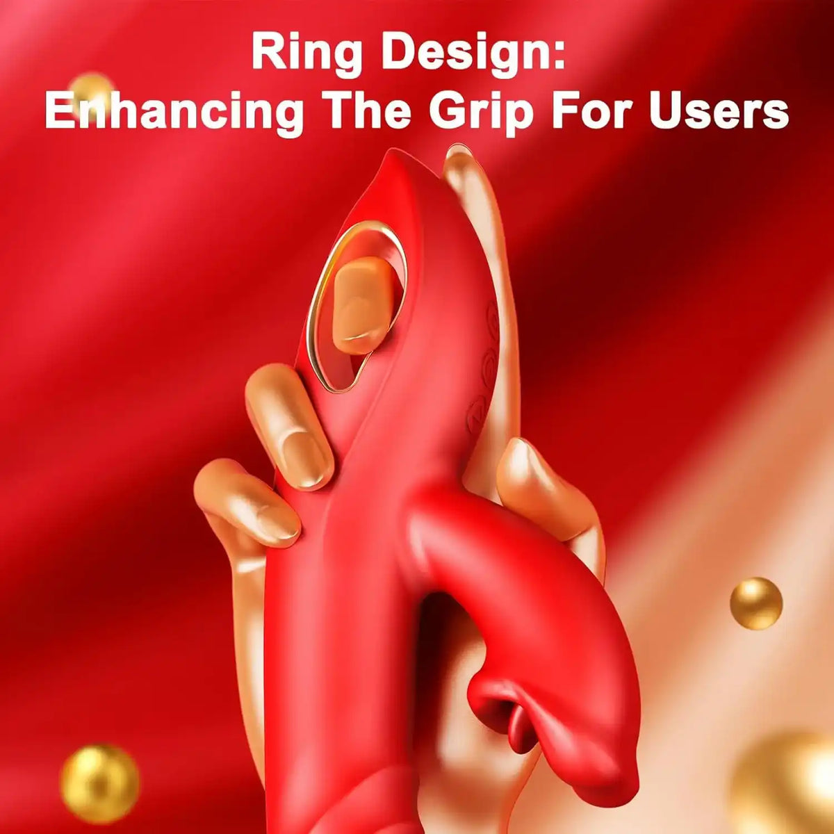 gold-trimmed ergonomic ring handle design for comfortable grip and thrusting control