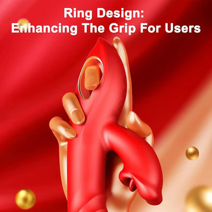 gold-trimmed ergonomic ring handle design for comfortable grip and thrusting control