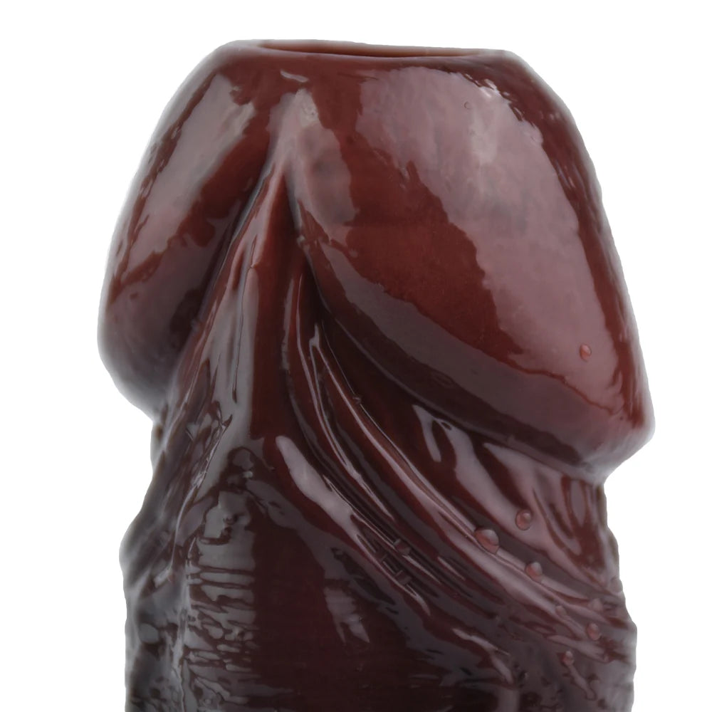 Extensor de Pênis Oco – Preto e Cor da Pele, Extremidade Aberta