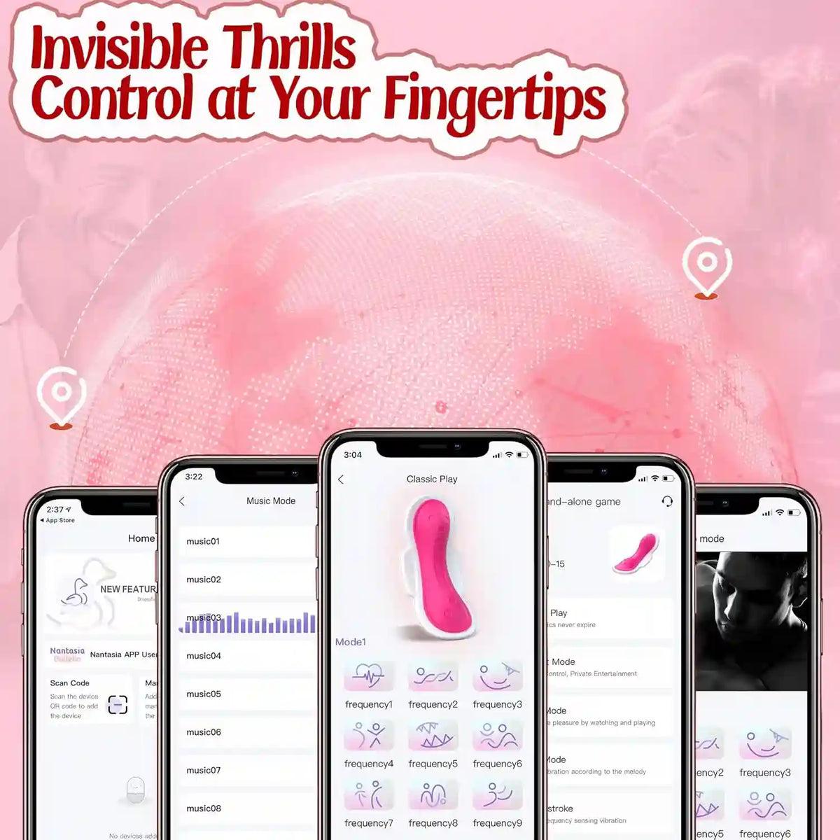 Tragbarer Slip-Vibrator – 2 mm dünn, Doppelmotor, App + Fernbedienung